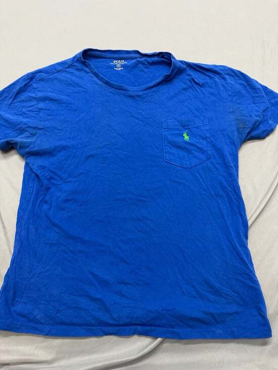 Polo Ralph Lauren Other - Polo Ralph Lauren Blue Short Sleeve Pocket T-Shirt with Green Pony Logo Size S